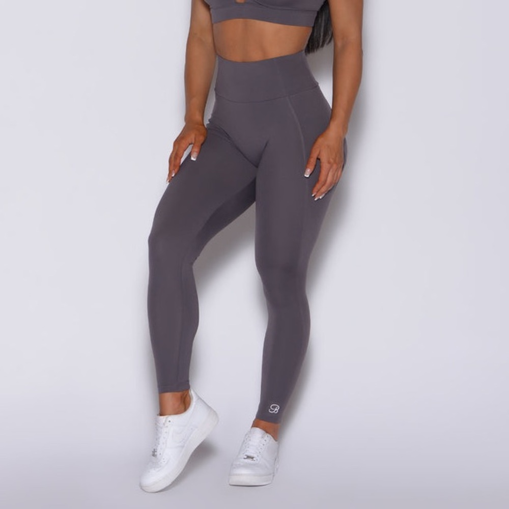 Gray Bombshell High-Waisted Leggings